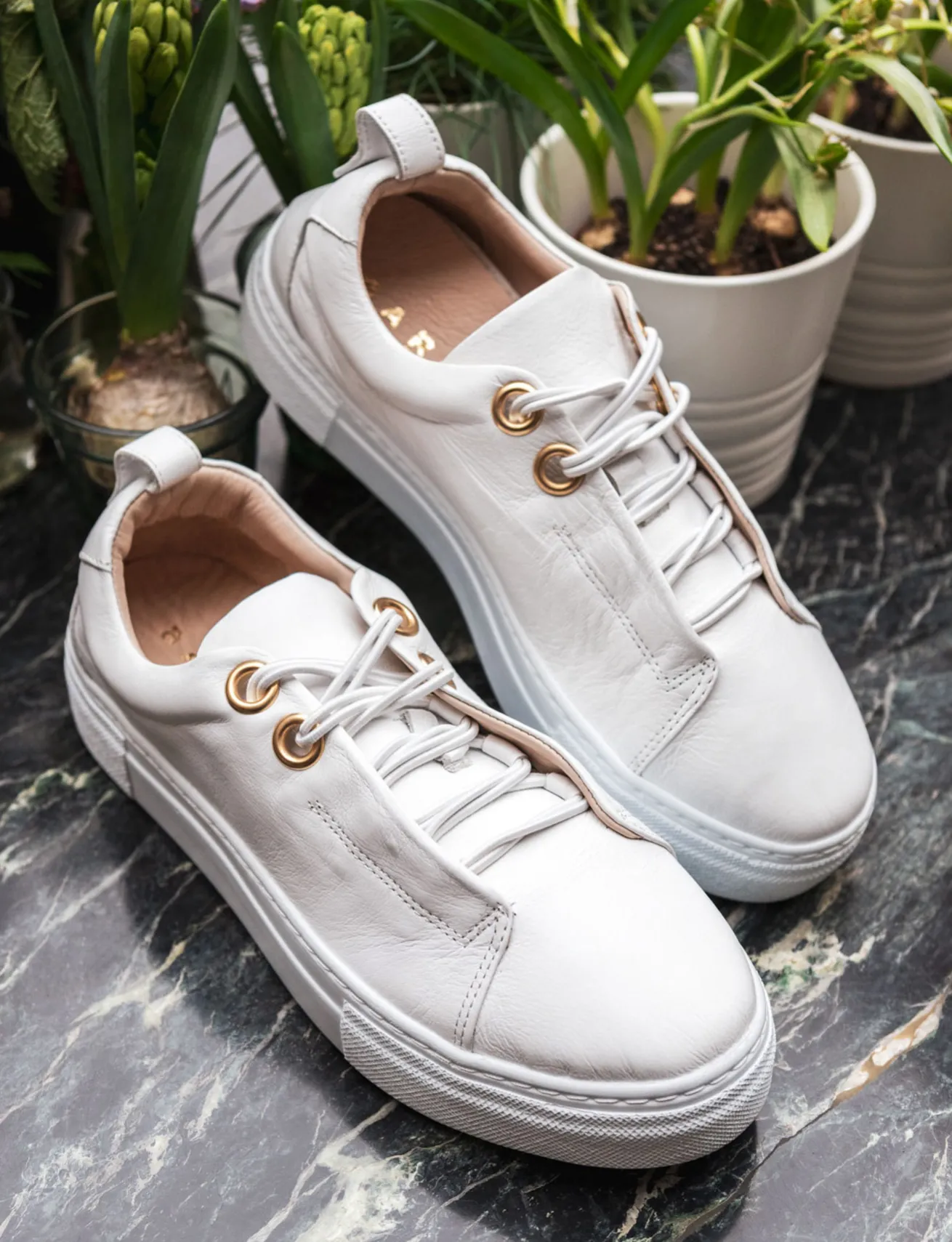 Sneakers pelle bianco