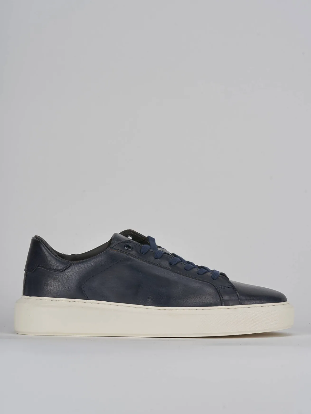 Sneakers pelle blu
