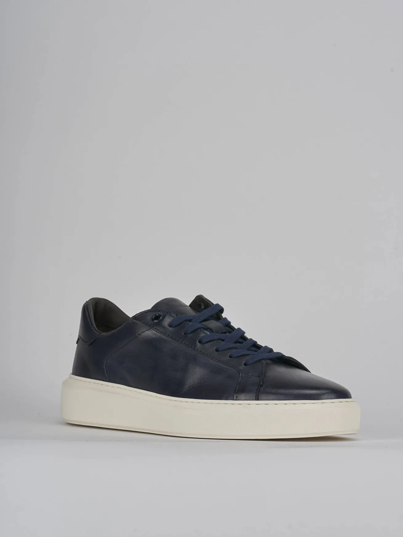 Sneakers pelle blu