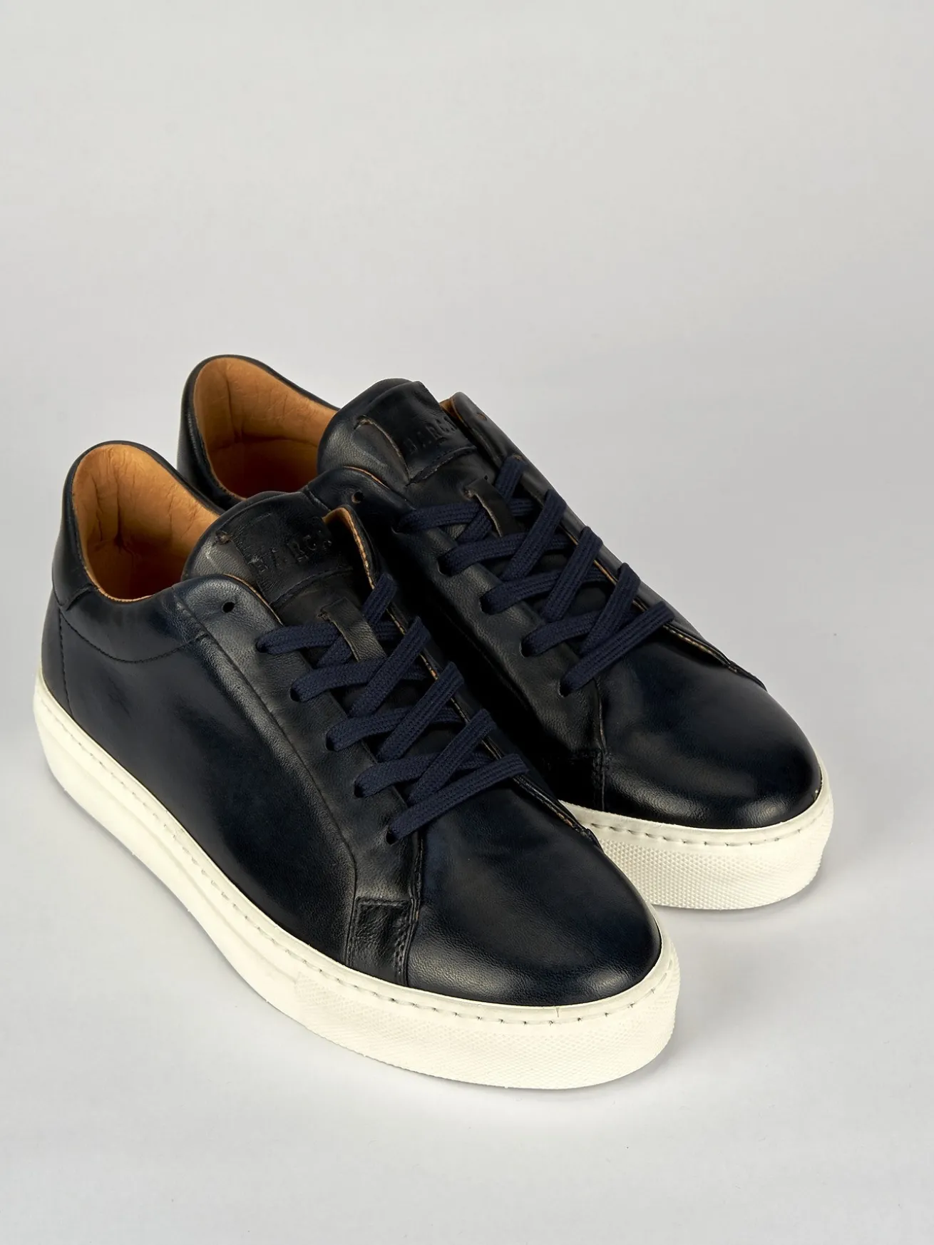 Sneakers pelle blu