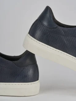 Sneakers pelle blu