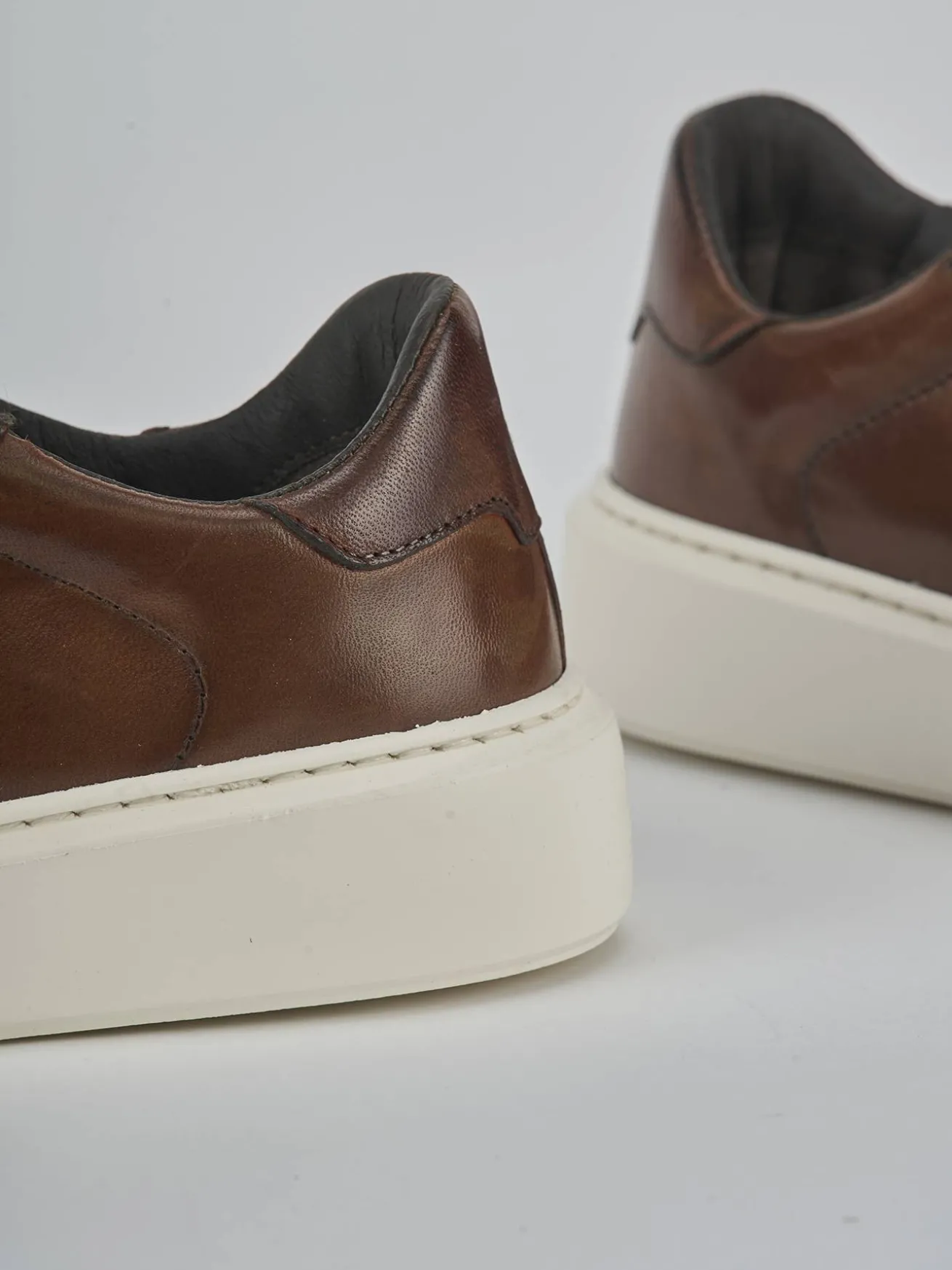 Sneakers pelle marrone