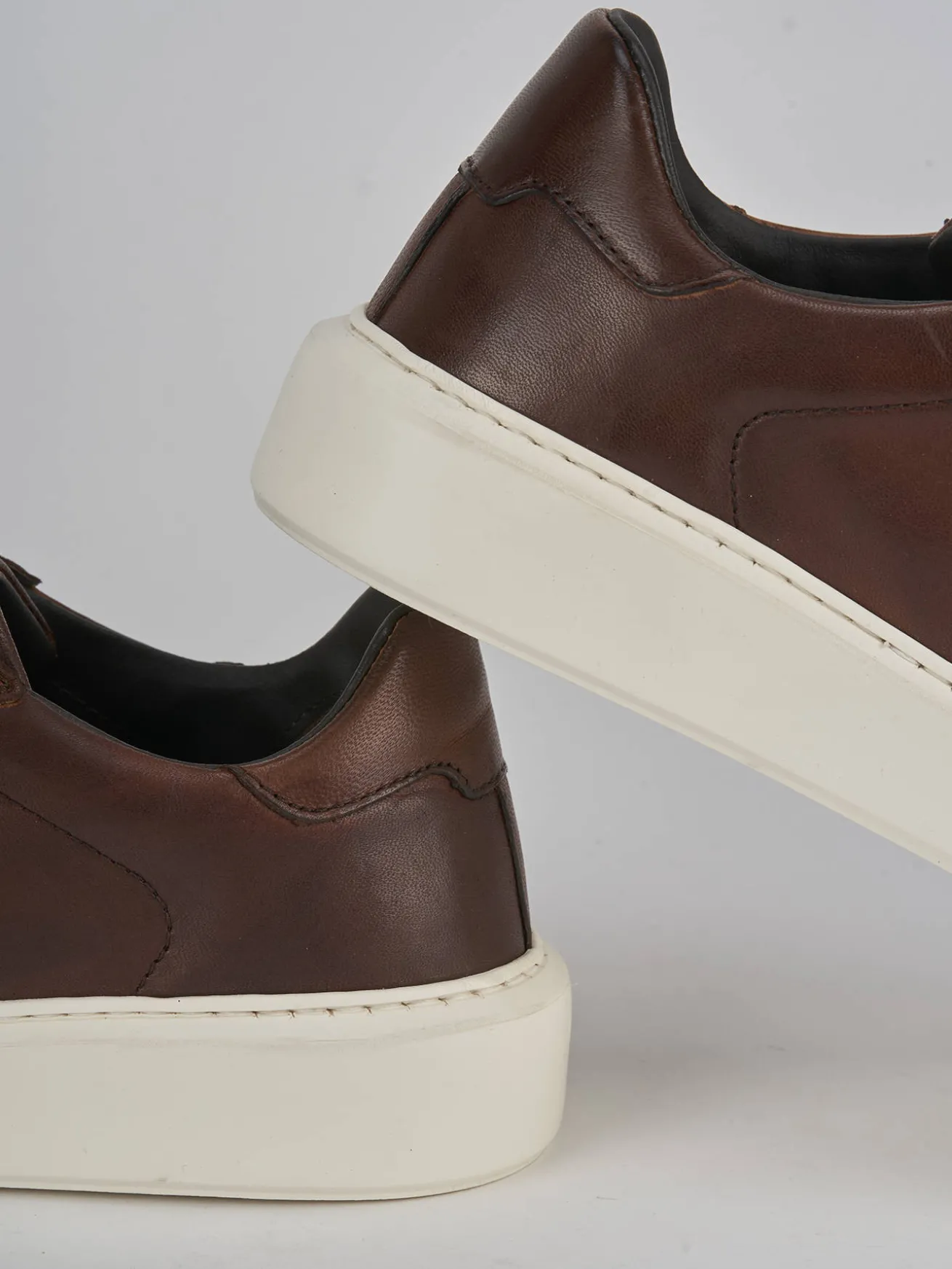 Sneakers pelle marrone