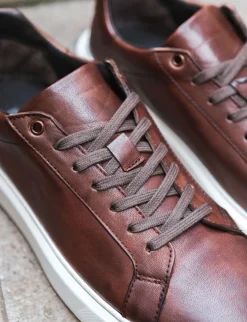 Sneakers pelle marrone