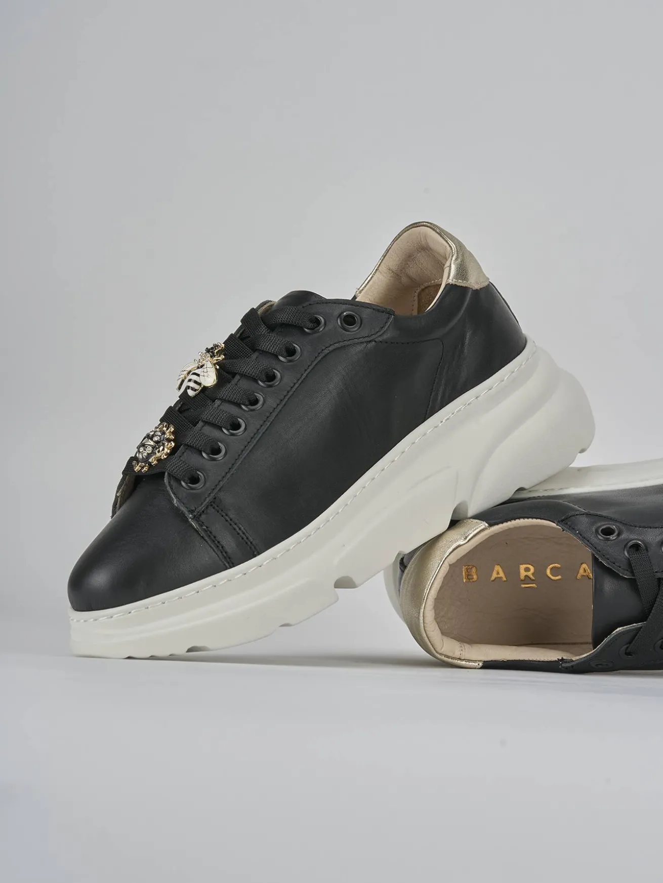Sneakers pelle nero