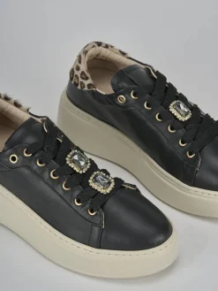 Sneakers pelle nero