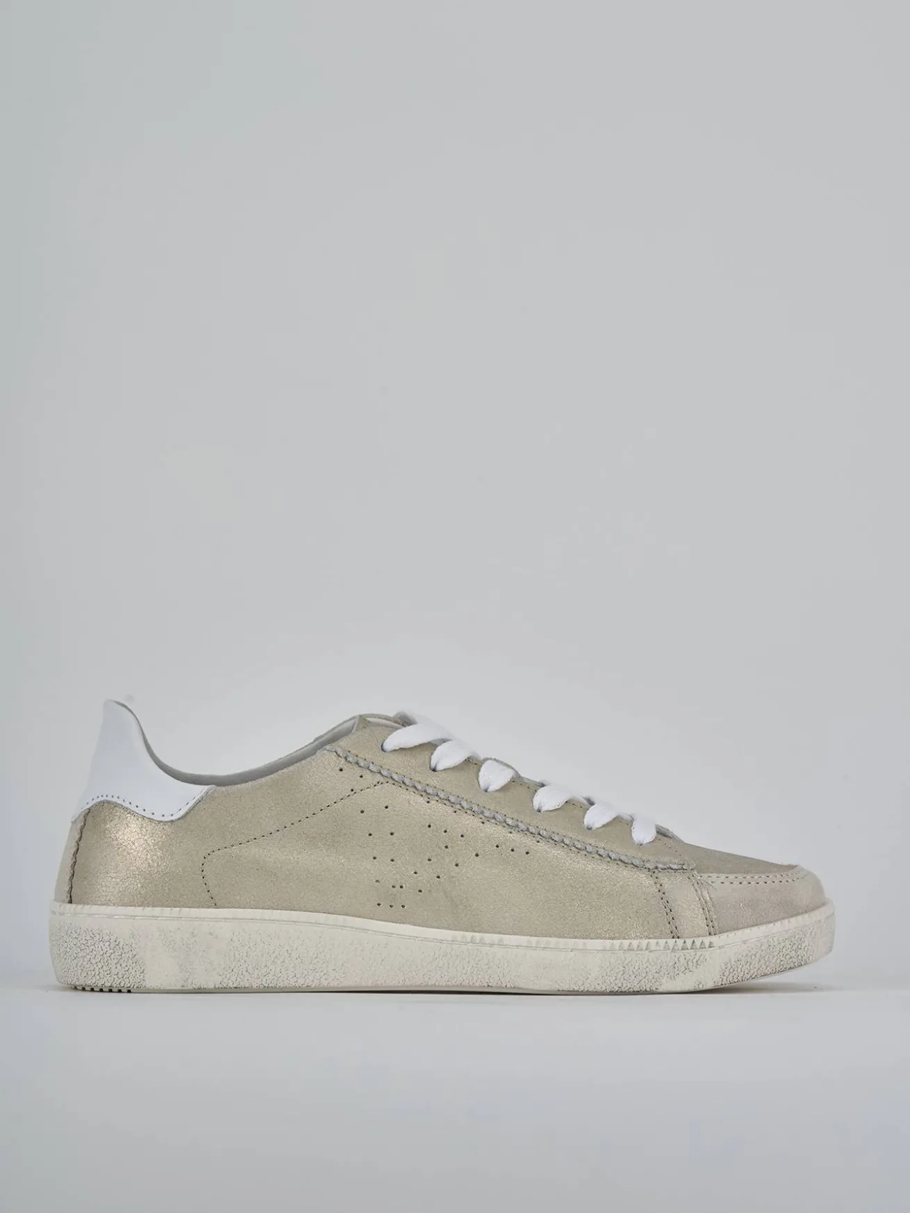 Sneakers pelle oro