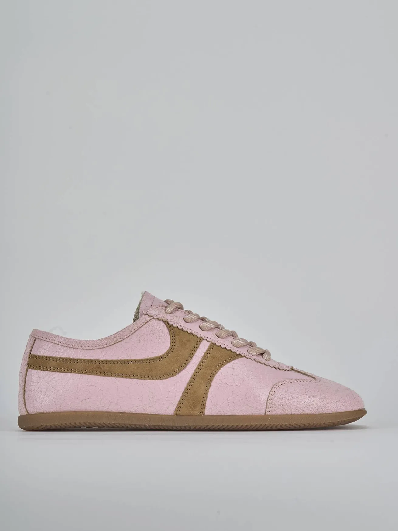 Sneakers pelle rosa