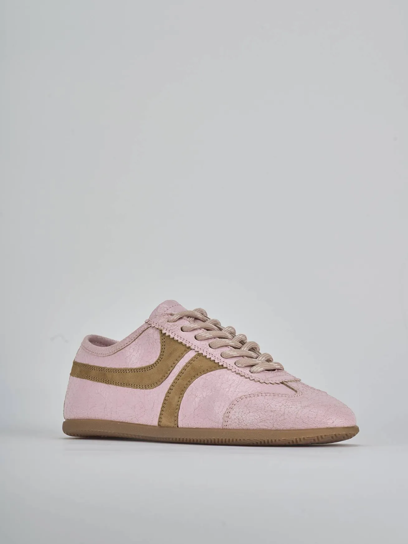 Sneakers pelle rosa