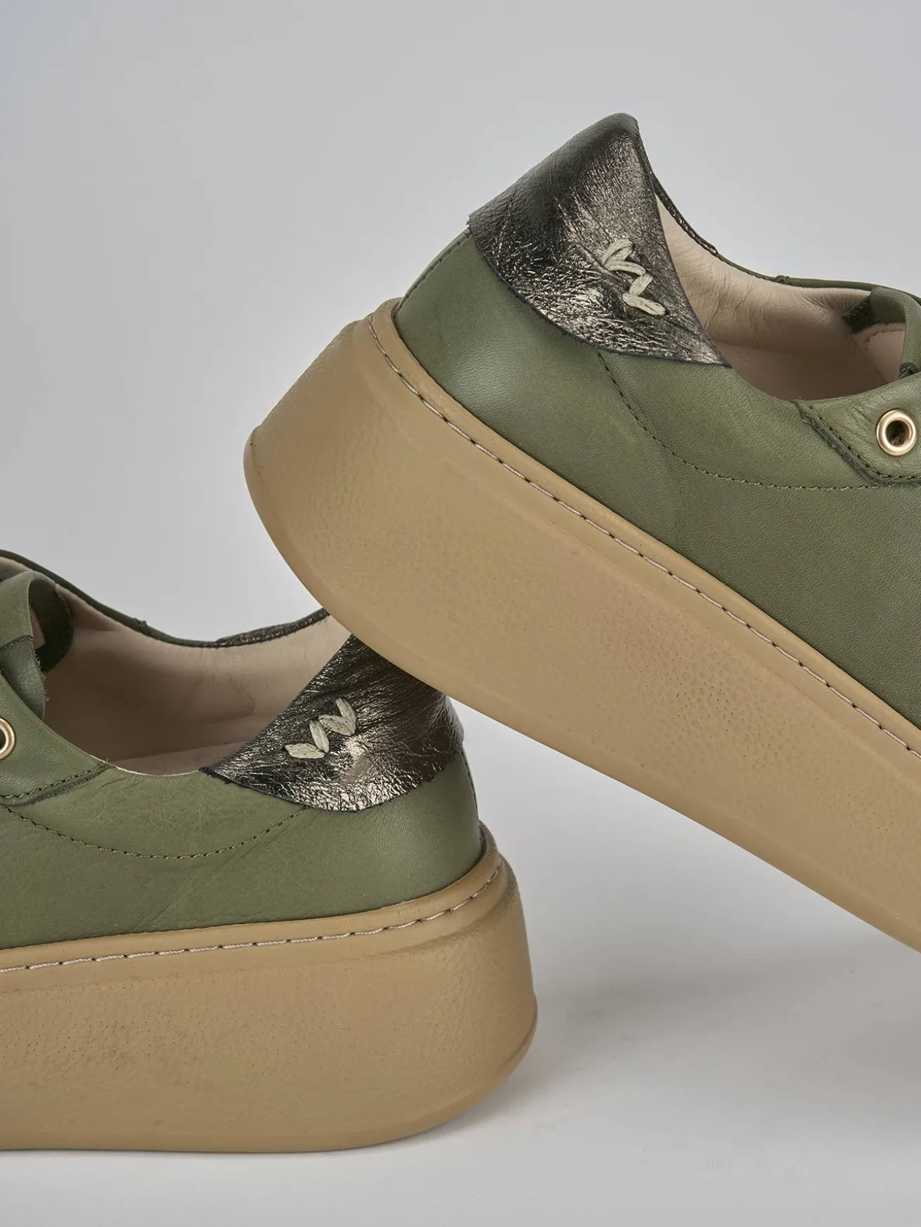 Sneakers pelle verde