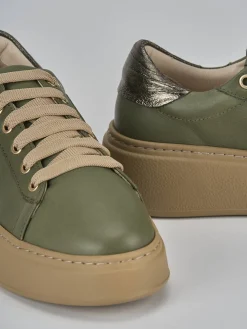 Sneakers pelle verde
