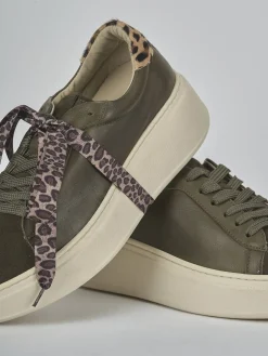 Sneakers pelle verde