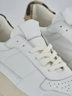 Sneakers tacco 3cm pelle bianco