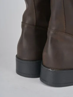 Stivale biker tacco 3 cm testa pelle