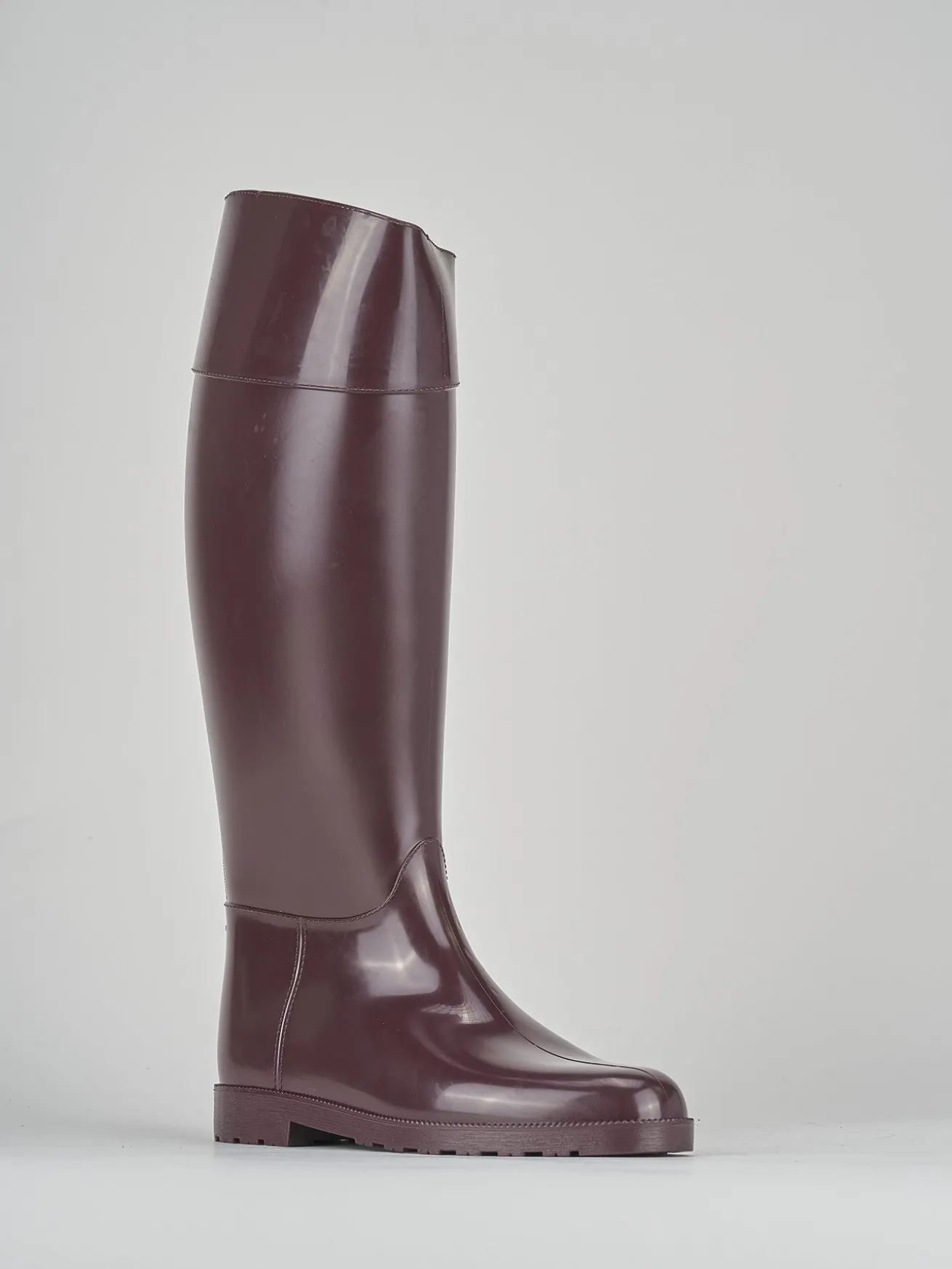 Stivale tacco 2 cm bordo' gomma