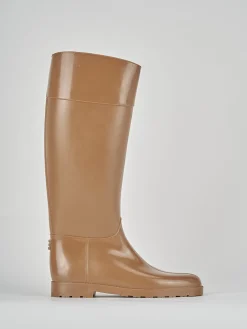 Stivale tacco 2 cm marrone gomma