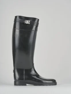 Stivale tacco 2 cm nero gomma