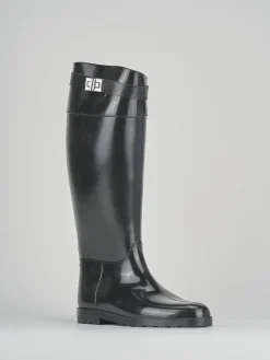 Stivale tacco 2 cm nero gomma