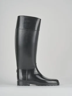 Stivale tacco 2 cm nero gomma