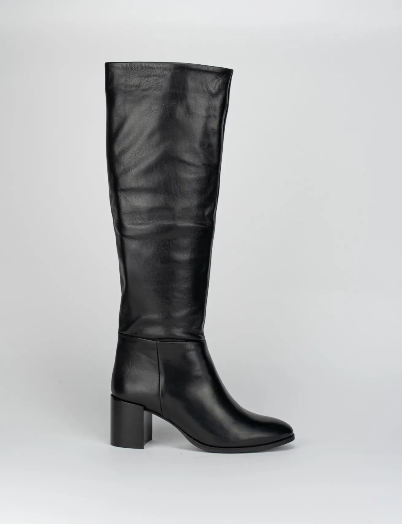 Stivale tacco 5 cm nero