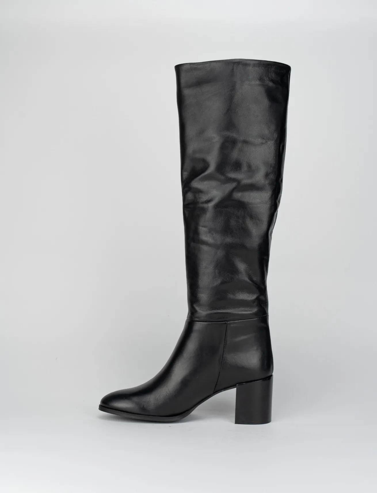 Stivale tacco 5 cm nero