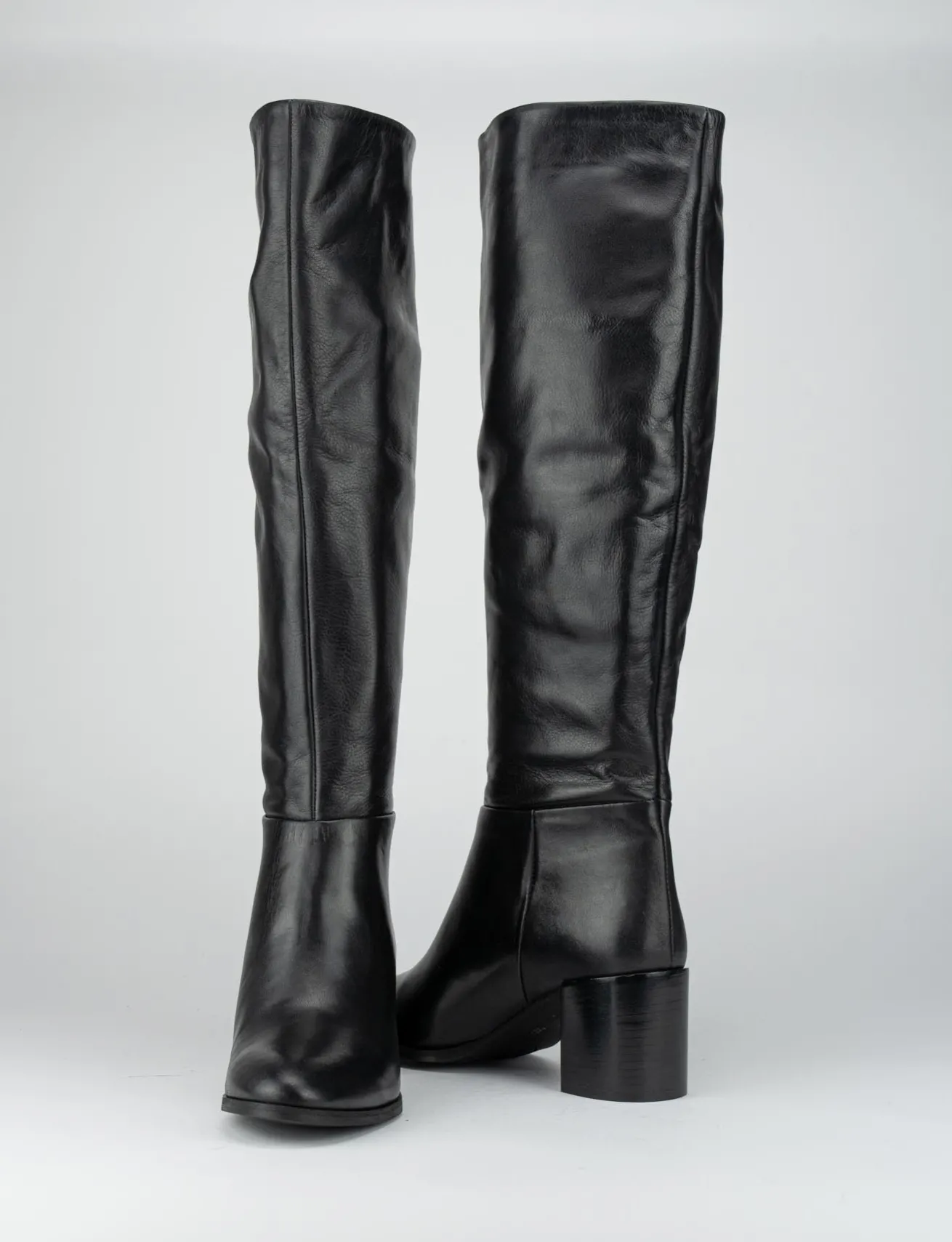 Stivale tacco 5 cm nero