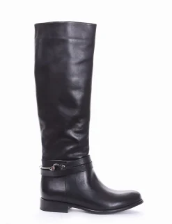 stivale tacco 2 cm nero