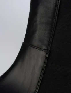 Stivale tacco 1 cm nero pelle