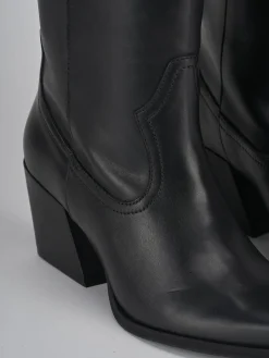 Stivale tacco 7 cm nero pelle