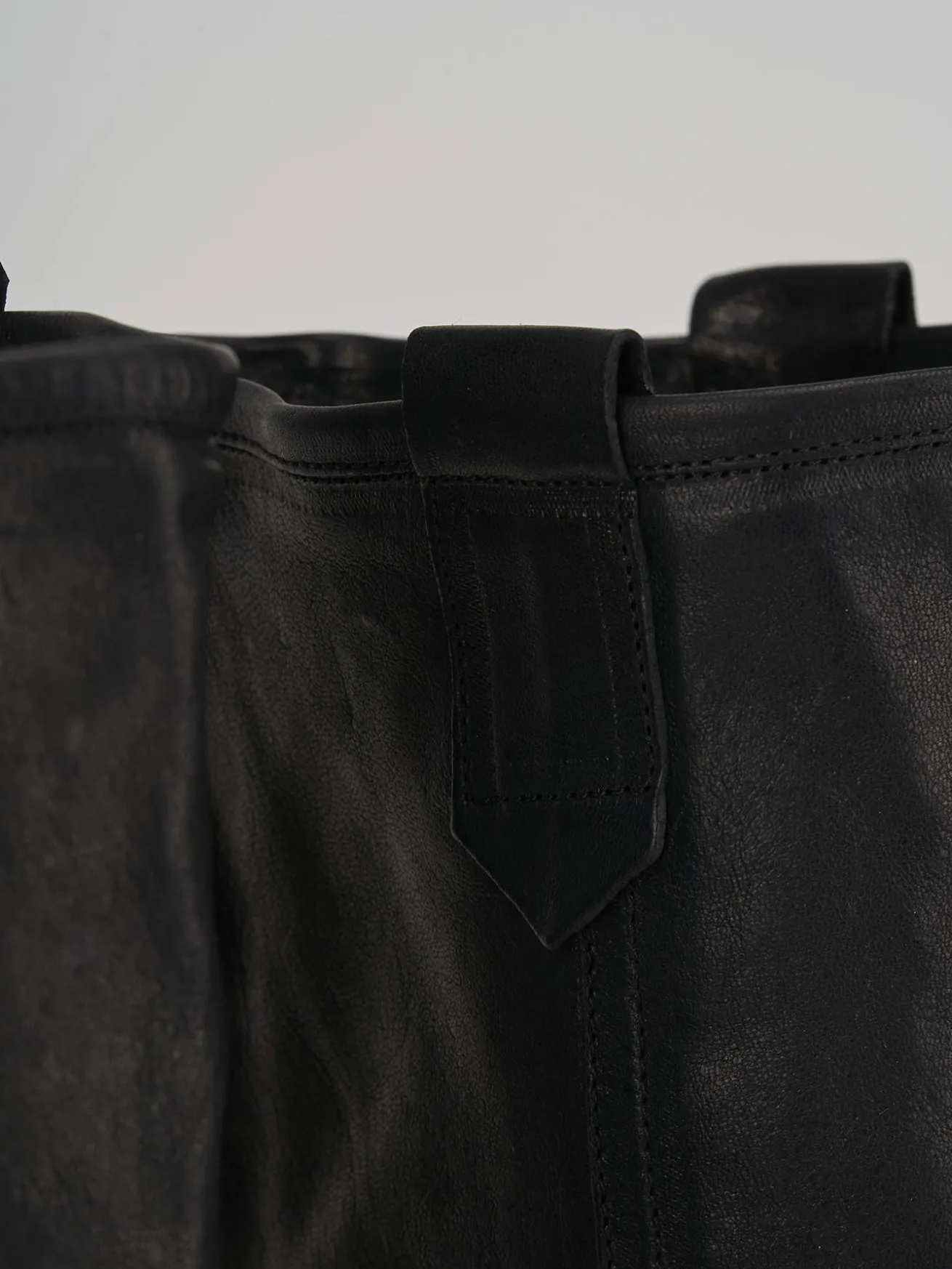 Stivale tacco 1 cm nero pelle