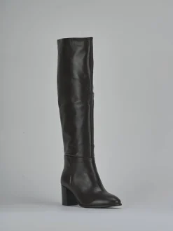 Stivale tacco 5 cm testa pelle