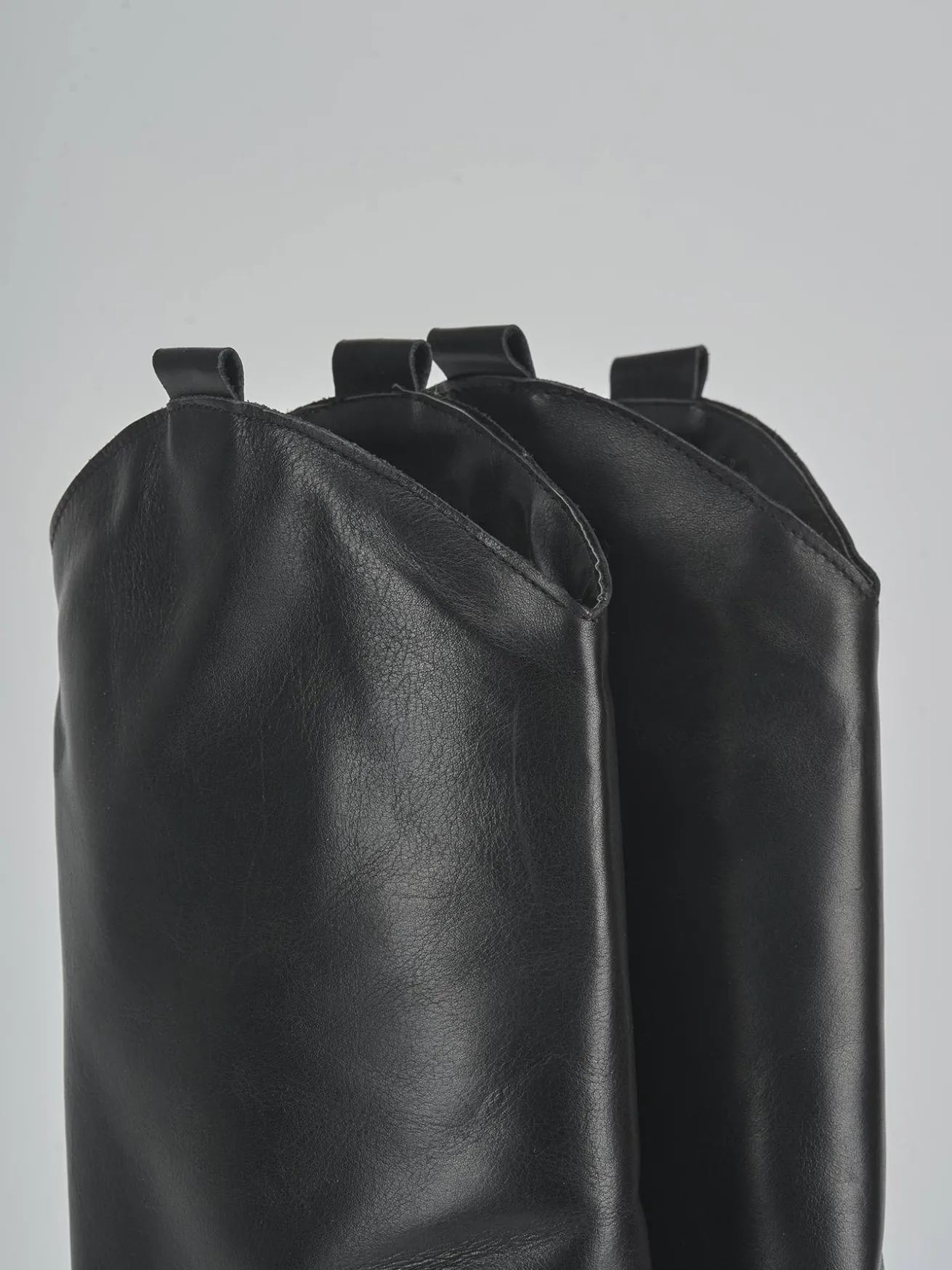 Stivale texano tacco 6 cm nero pelle