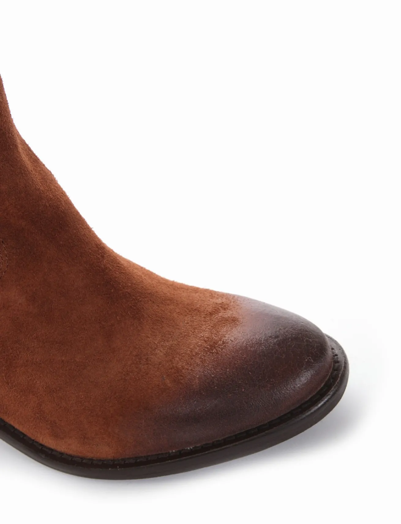 stivale texano tacco 2 cm cuoio