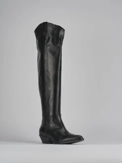 Stivale texano tacco 3 nero pelle