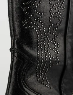 Stivale texano tacco 3cm nero