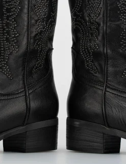 Stivale texano tacco 3cm nero