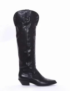 Stivale texano tacco 2cm nero