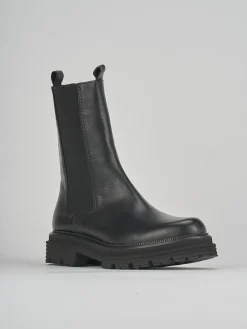 Stivale tronchetto chelsea tacco 2 cm nero pelle