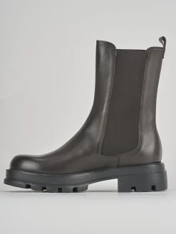 Stivale tronchetto tacco 2 cm testa pelle