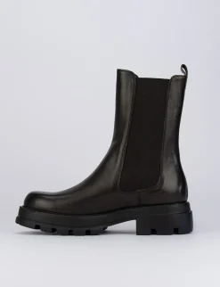 Stivale tronchetto tacco 2 cm testa pelle