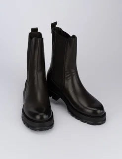 Stivale tronchetto tacco 2 cm testa pelle