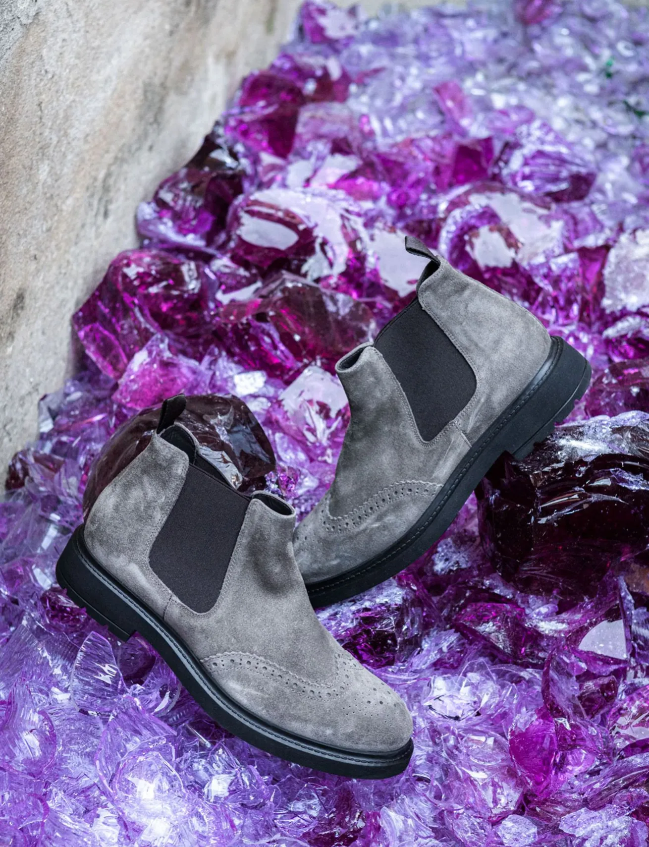 Stivaletti camoscio beige