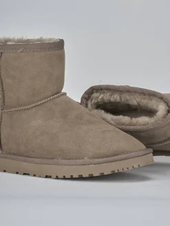 Stivaletti camoscio beige