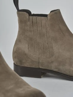 Stivaletti camoscio beige