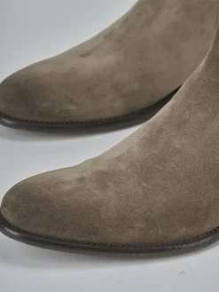 Stivaletti camoscio beige