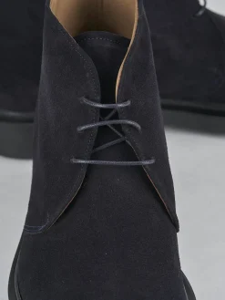 Stivaletti camoscio blu