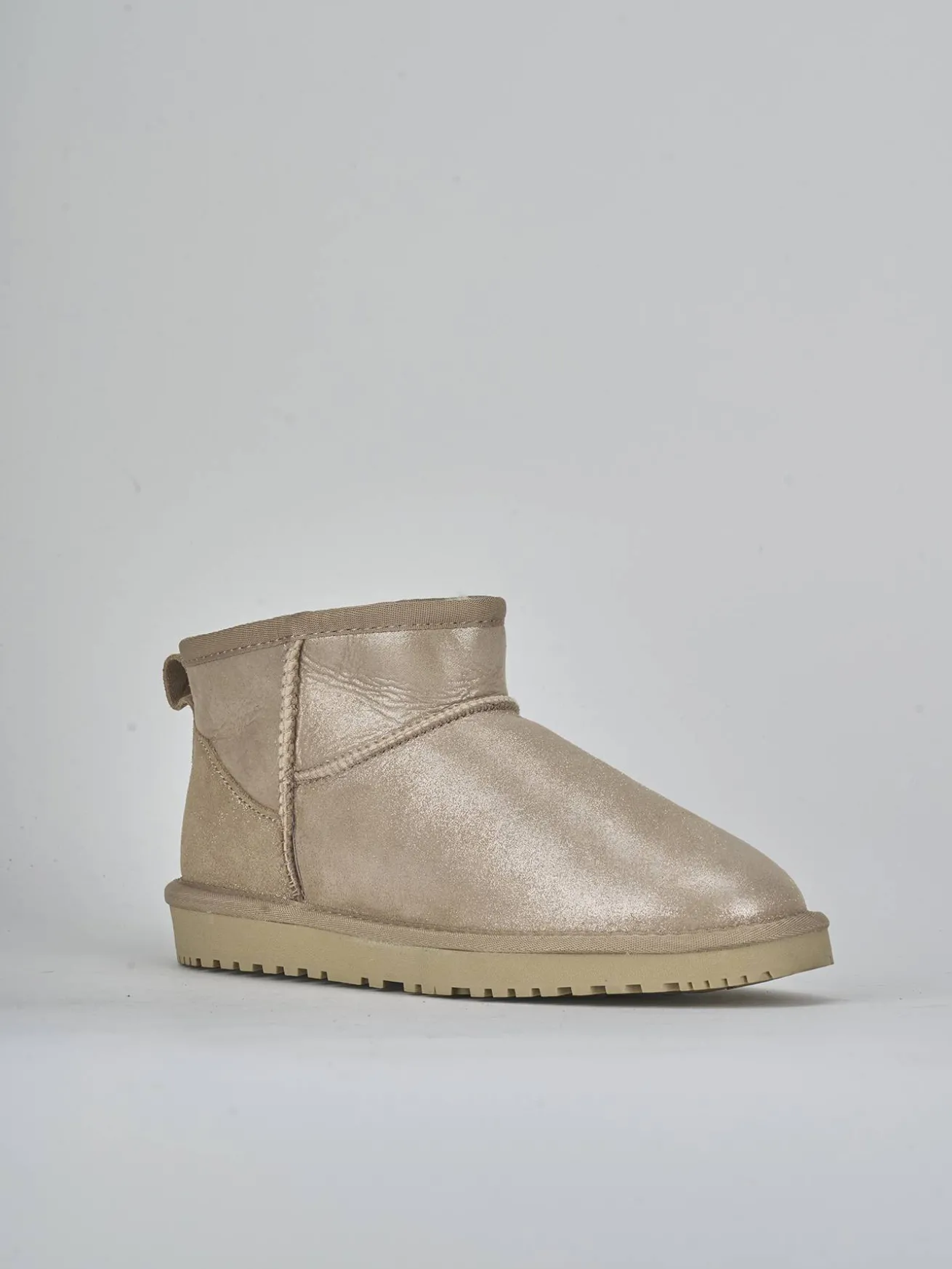 Stivaletti glitter beige