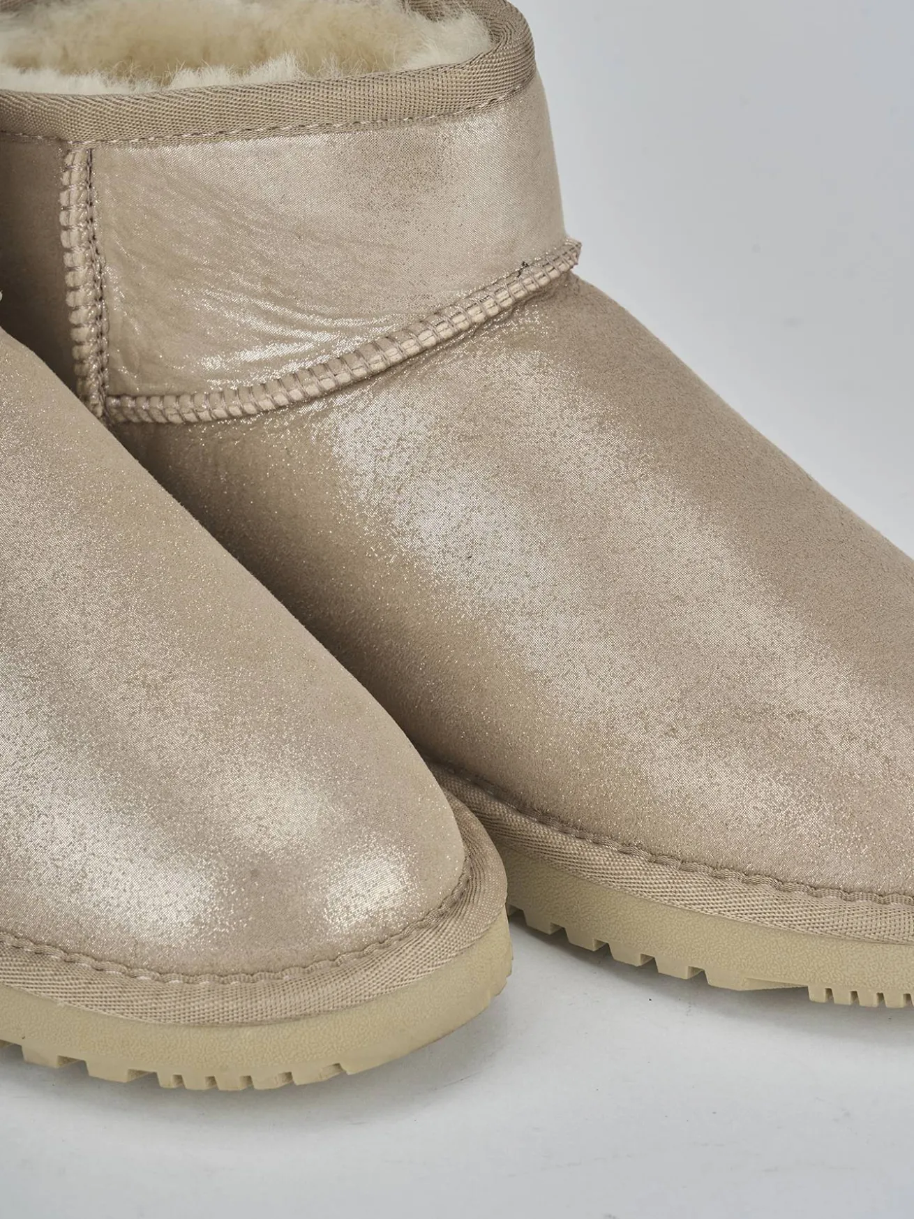 Stivaletti glitter beige