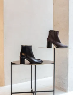 Stivaletti tacco 7cm camoscio testa