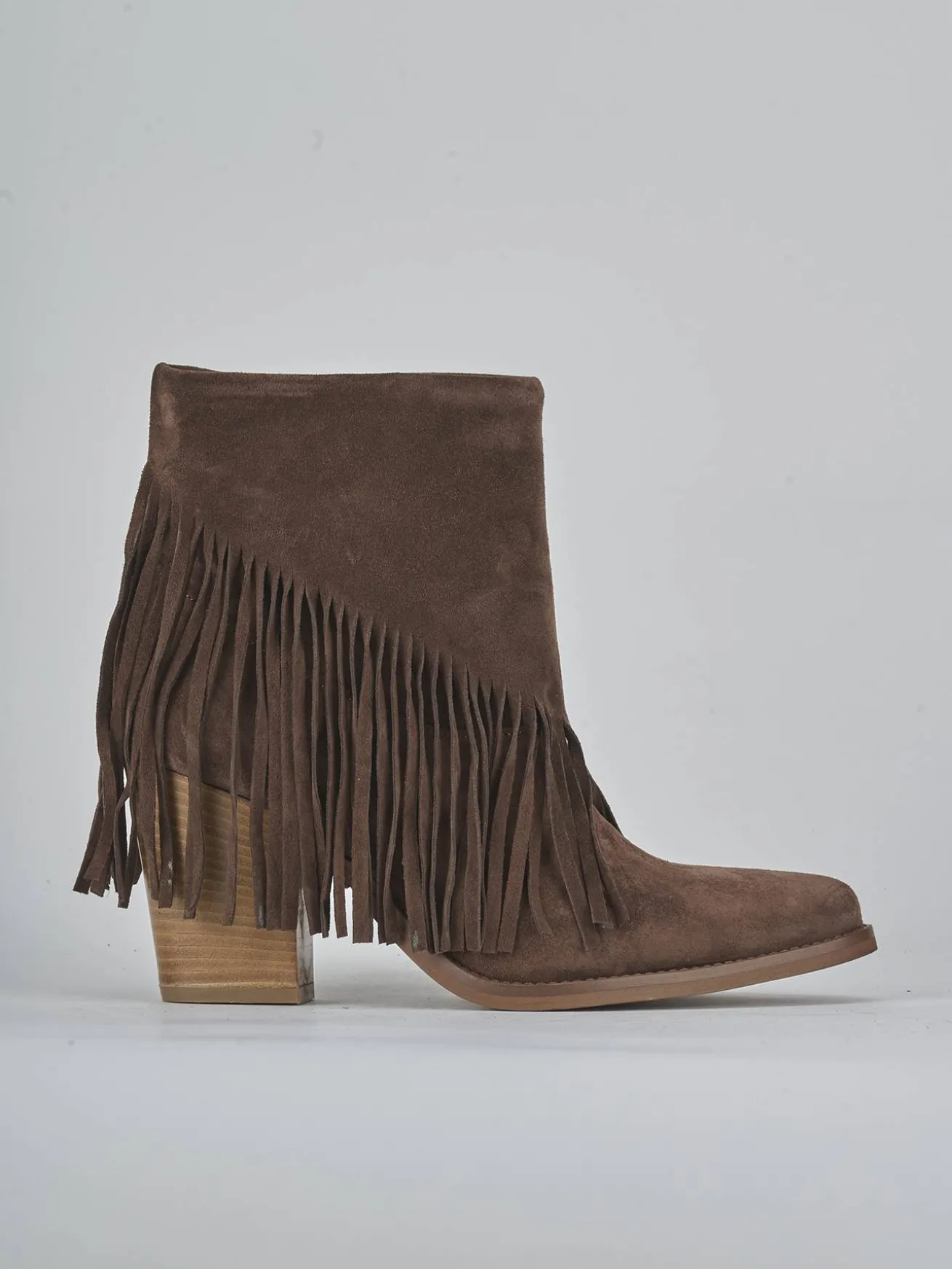 Stivaletti tacco 7cm camoscio testa